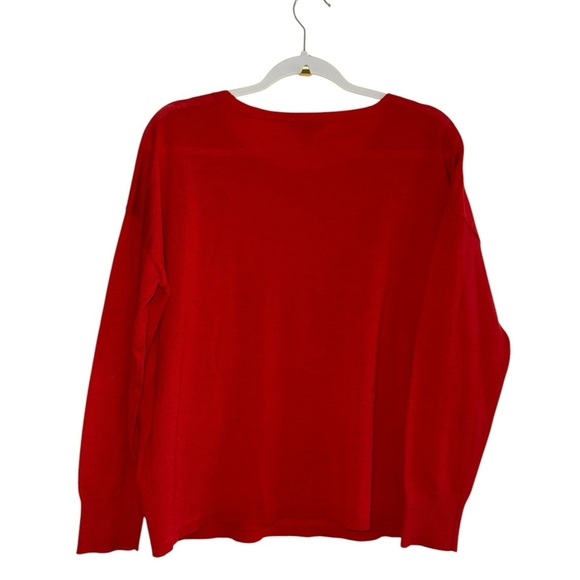 Eileen Fisher Merino Wool Red Tunic (flawed) - Picture 9 of 10